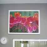 Imagen de cuadro moderno enmarcado "Tulipanes II" Oleo sobre lienzo Enmarcado
